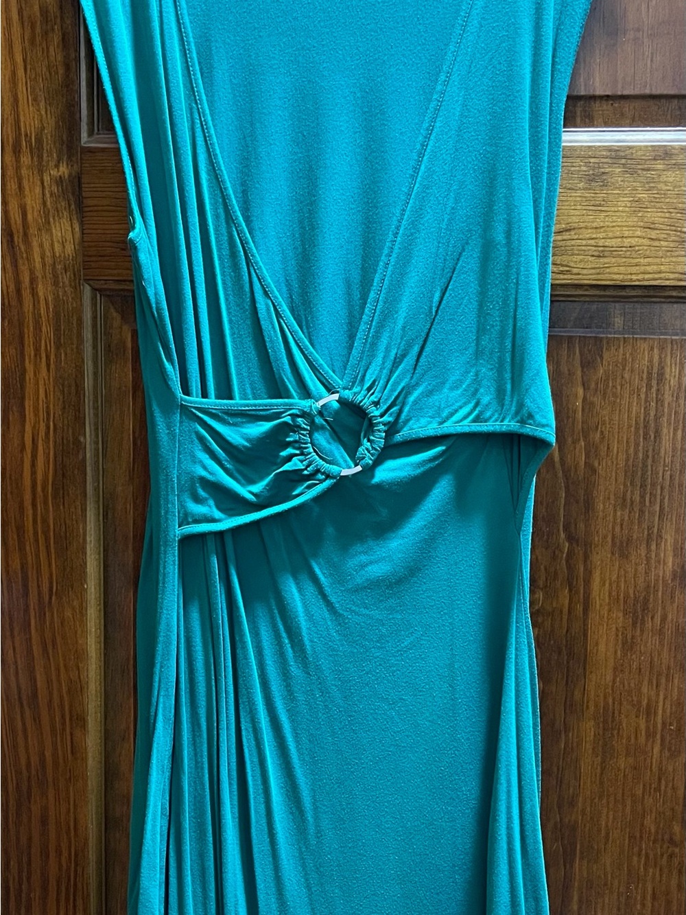 Cable & Gauge Teal Dress with Ring-Front Detail